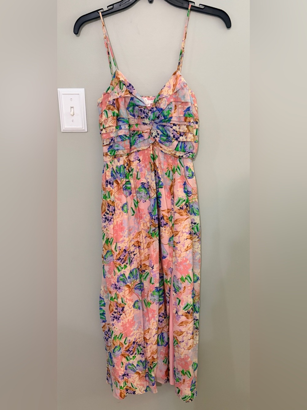 Astr Floral Purple midi Dress